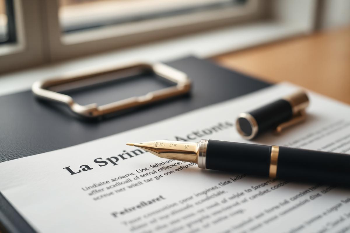 Fountain pen on a legal document